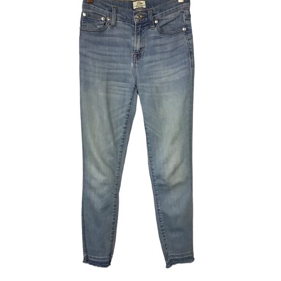 J. Crew Lookout Released Hem High Rise Skinny Jean Boater Wash sz 25 - Picture 3 of 9